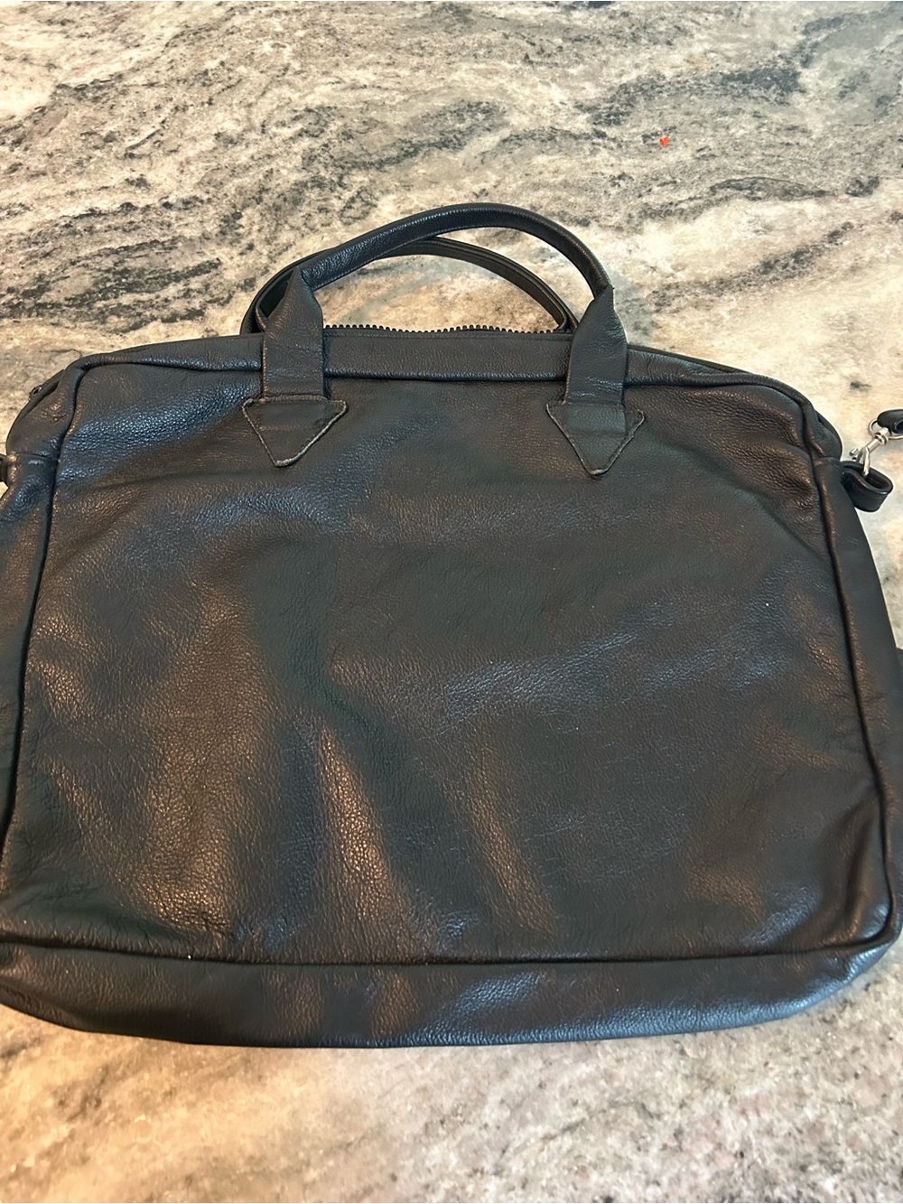 Deerfield leather made in usa Classic Black Leather Men’s Briefcase Bag